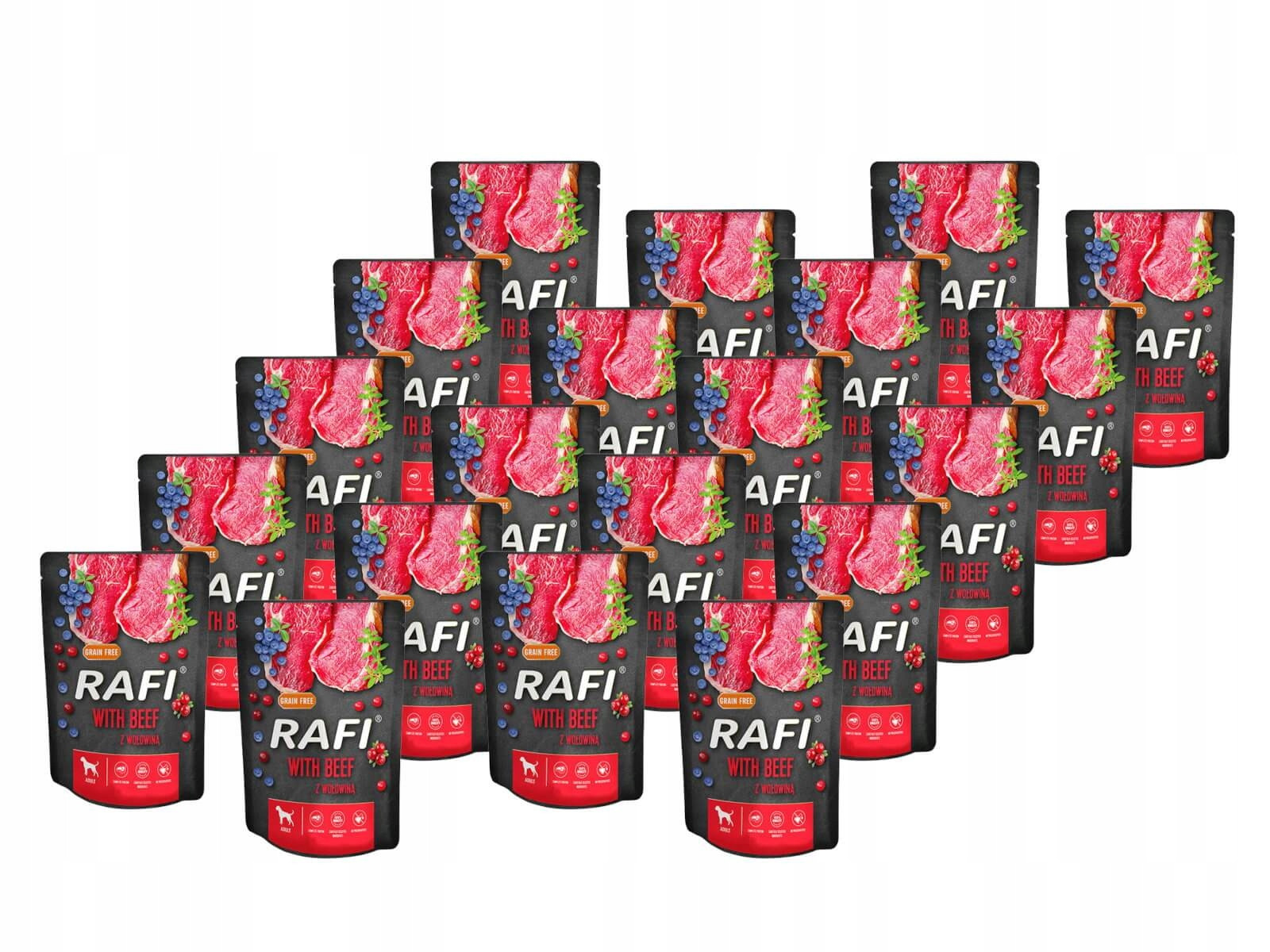 Rafi s Hovězím masem sáček pro psa 20x 300g