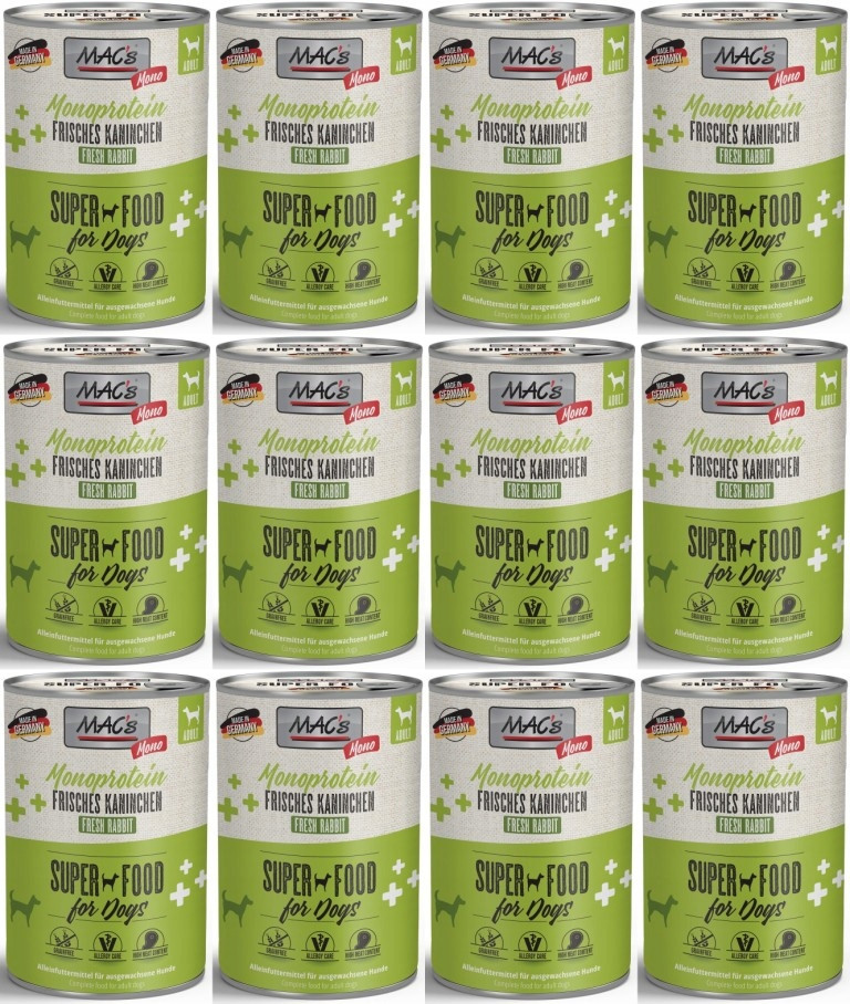 MAC's Pies Monoprotein Králík 6 x 400 g