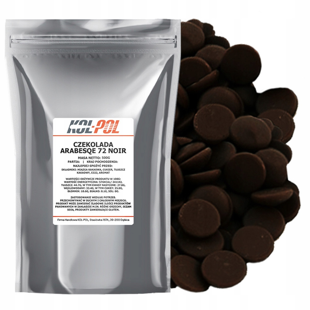Čokoláda belgická 72% tmavá 500g Fontann fondue Kol-Pol