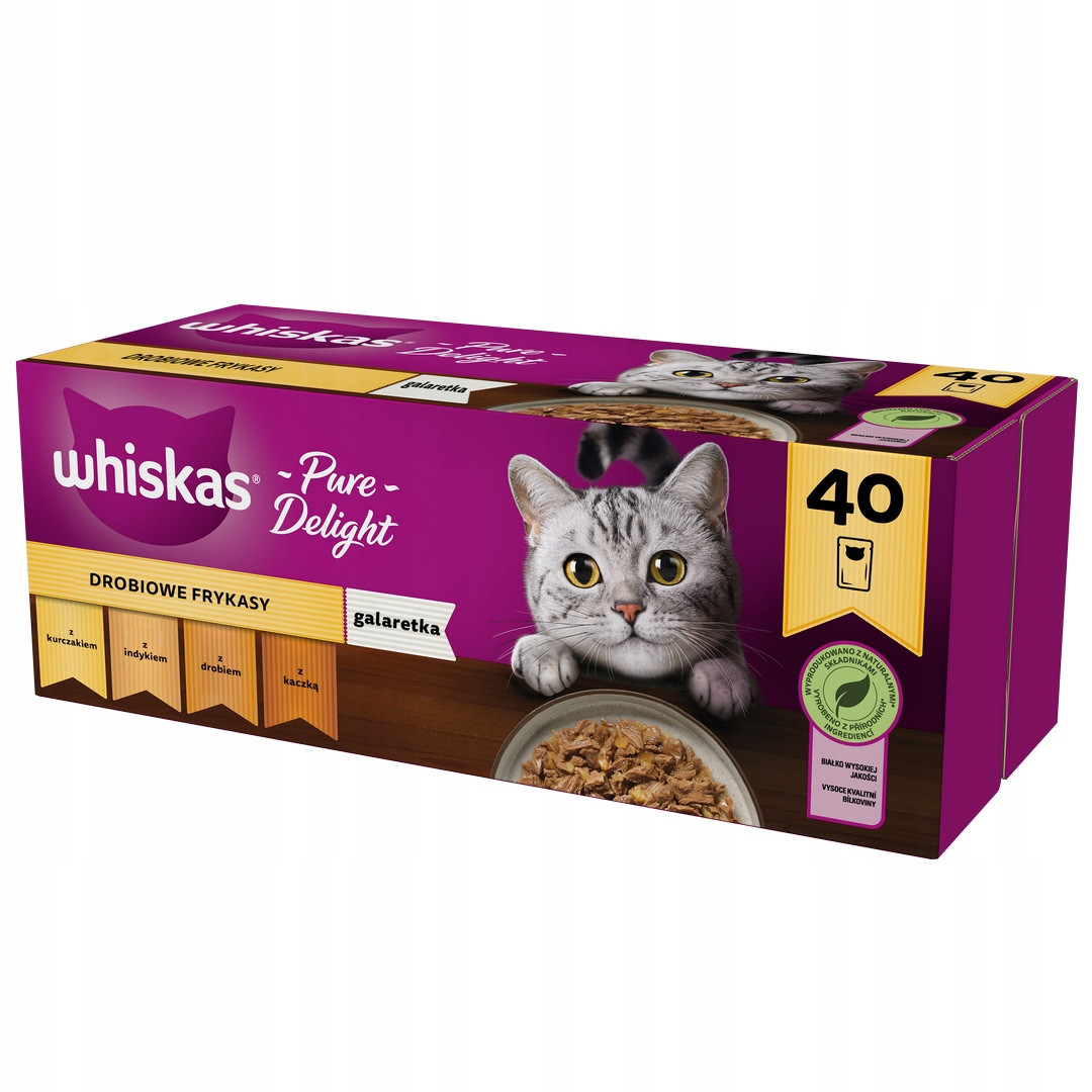 Whiskas Drobiové Příchutě V Galaretce Sášky 40x85g