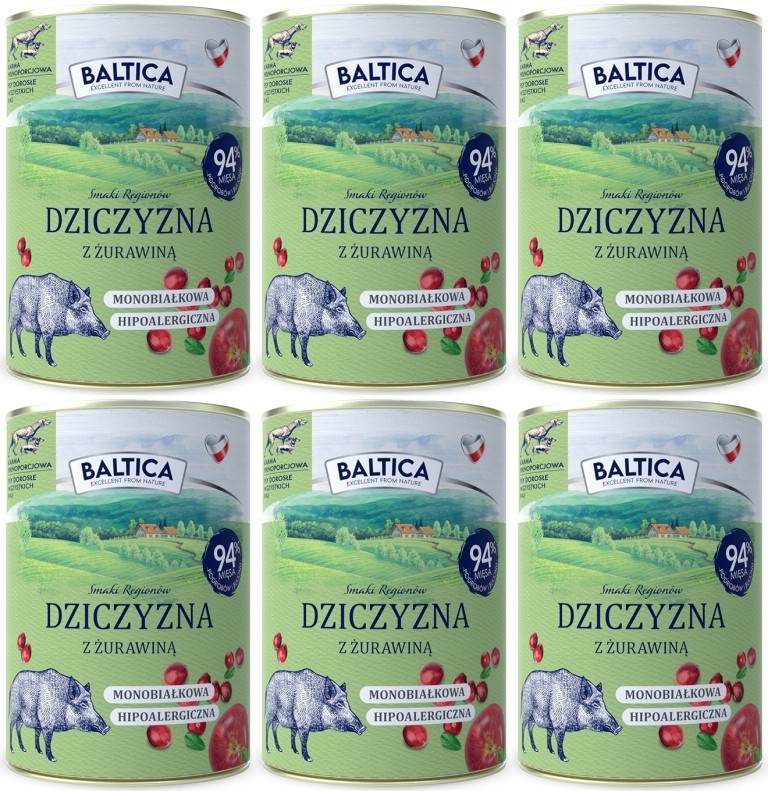 Baltica Mono Zvěřina s brusinkami 6 x 400 g