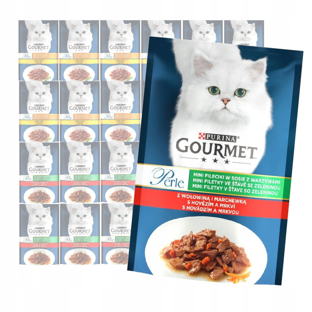 Purina Gourmet Perle Mini Fileciki S Hovězím Masem V Omáčce Krmivo Pro Kočky 26x85g