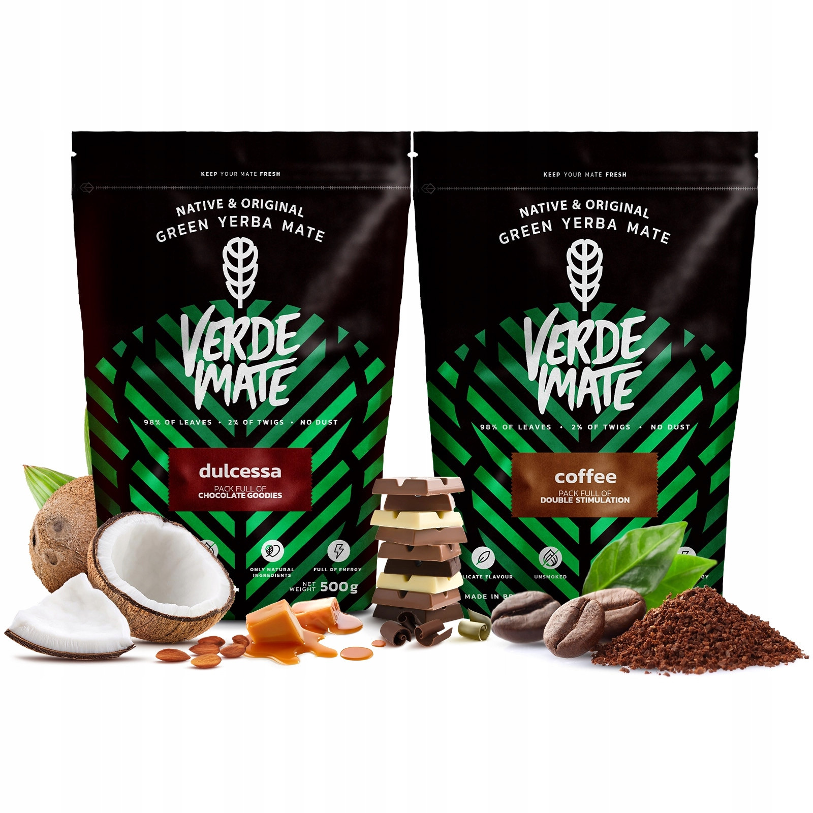 Yerba Verde Mate Coffee káva Dulcessa čokoláda