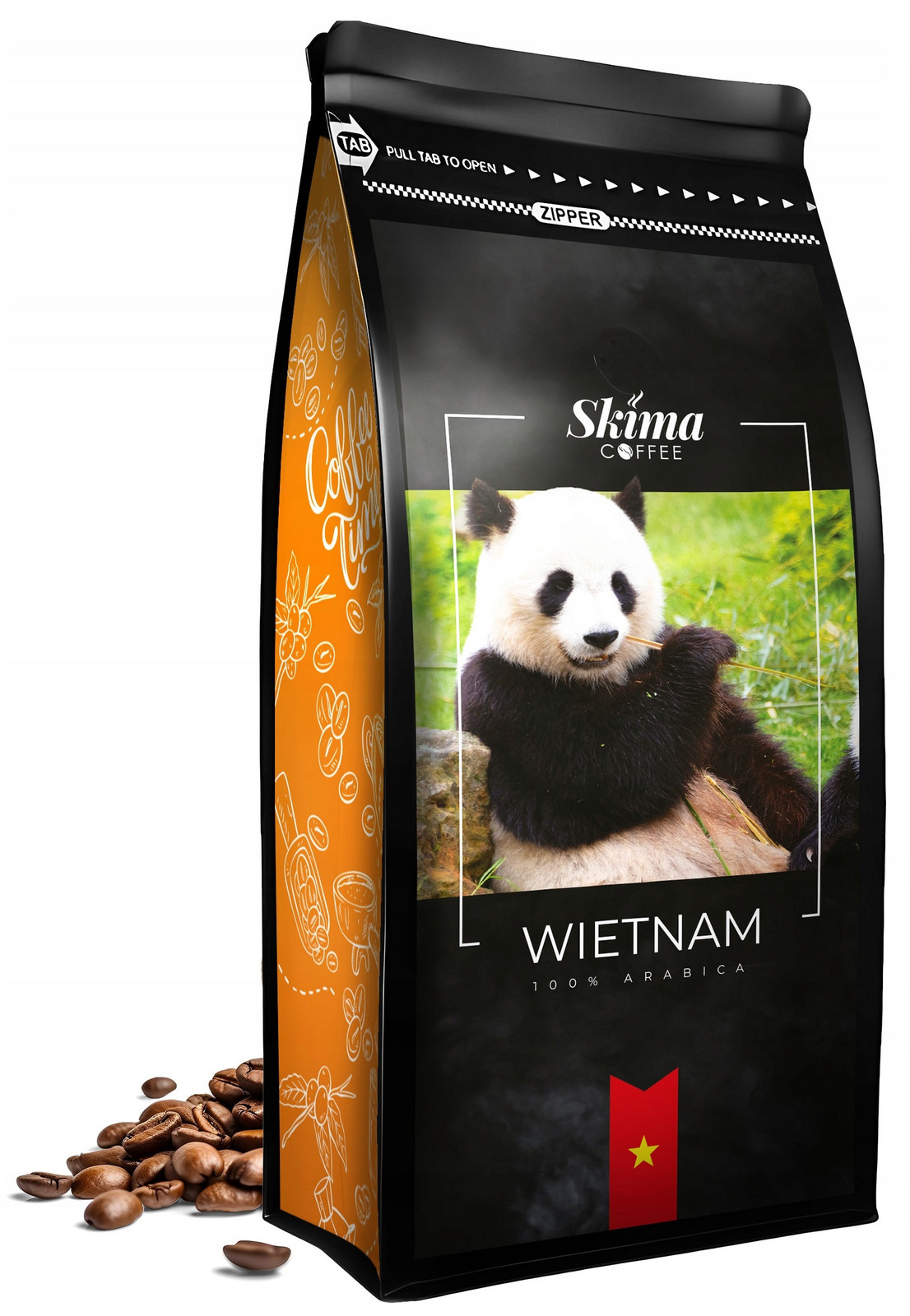 Káva zrnková 1 kg Vietnam 100% Arabica Čerstvě pražená do kávovaru Dárek