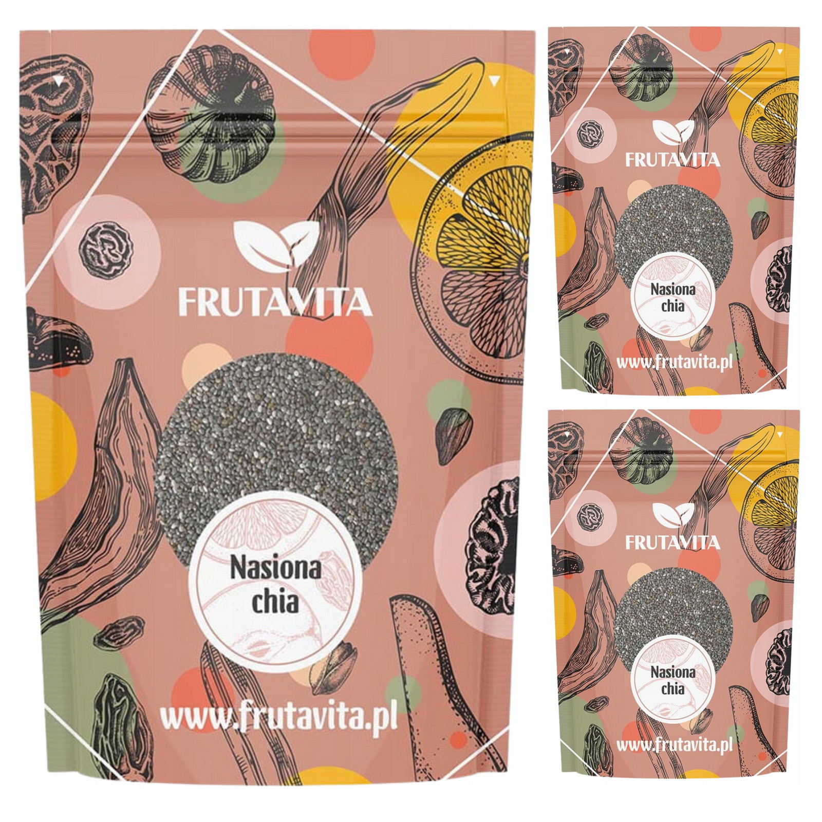 Chia Semínka 1kg šalvěj hispánská Superfood přírodní Premium Frutavita