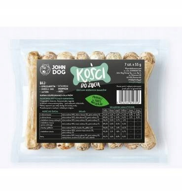 Kost na žvýkání MIX 12 CM 7ks John Dog psí kousátko