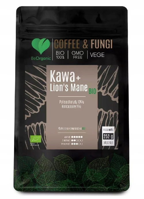 Aliness BeOrganic Káva Arabica Mletá Lion's Mane Bio bio 252g