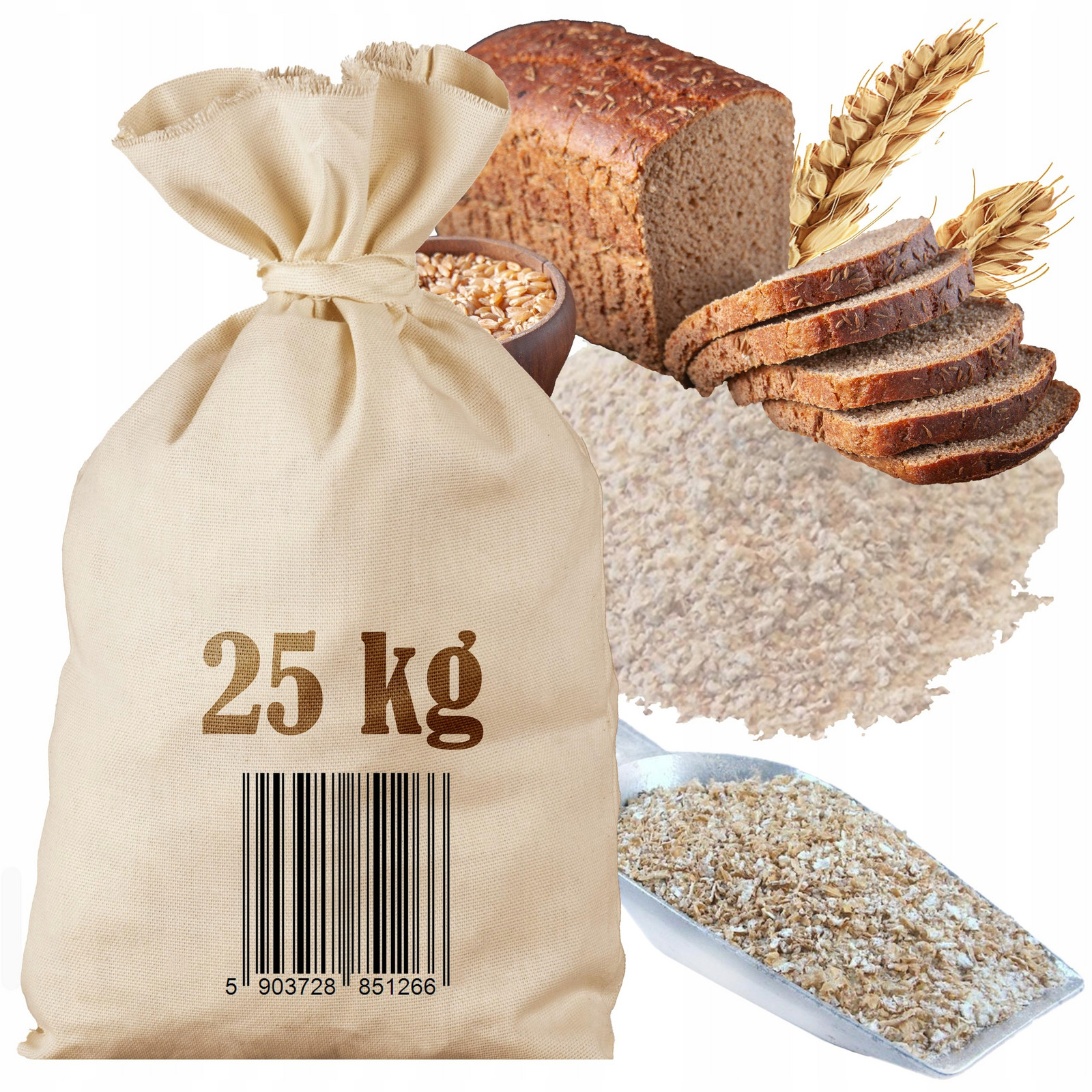 Pšeničná mouka graham typ 1850 Celozrnná 25kg sáček