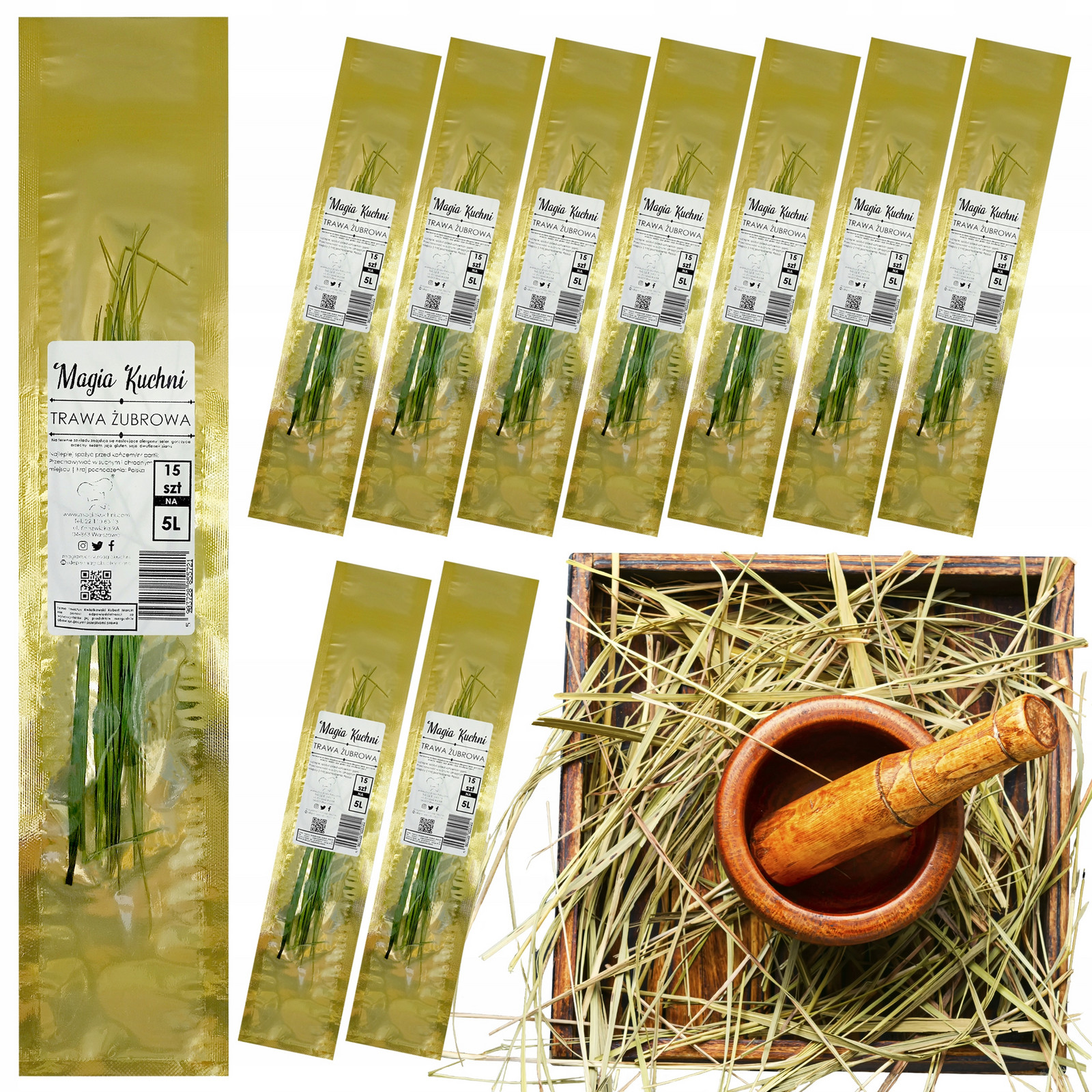 Tráva Zubrová 15 stébel x 10 Balení