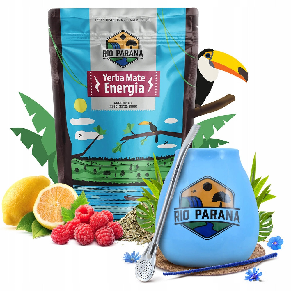 Startovací sada Yerba Mate Rio Parana Energie tykev bombilla 500g 0,5kg