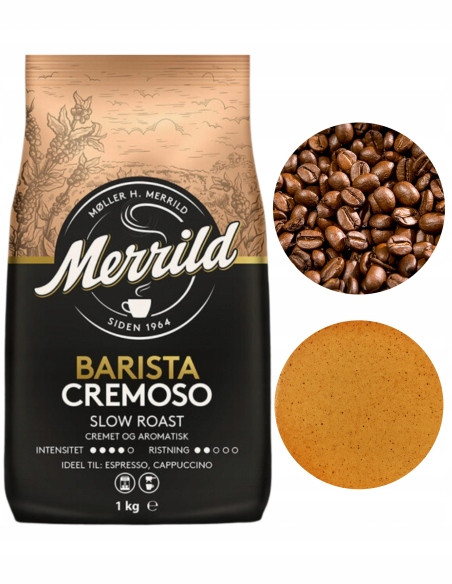 Lavazza Merrild Barista Cremoso káva zrnková intenzivní 1kg
