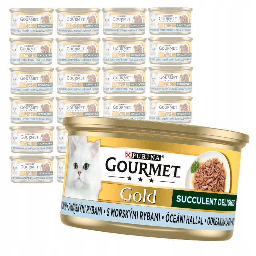 Gourmet Gold Succulent Delights S Oceánskou Rybou Krmivo Pro Kočky 24x85g