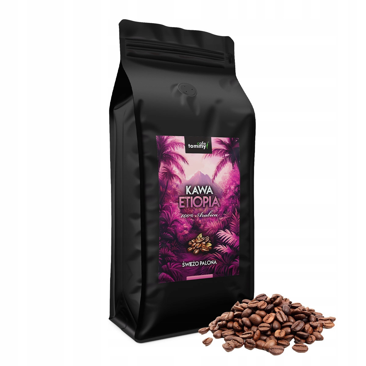 Tommy Cafe Káva Zrnková 100% Arabica Etiopie 1kg