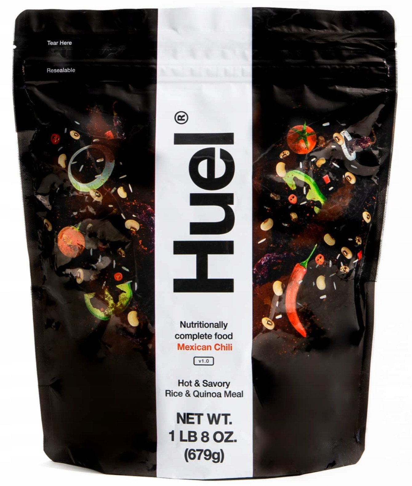Huel Hot & Savoury Mexické chilli 7 jídel Ostré odměrka