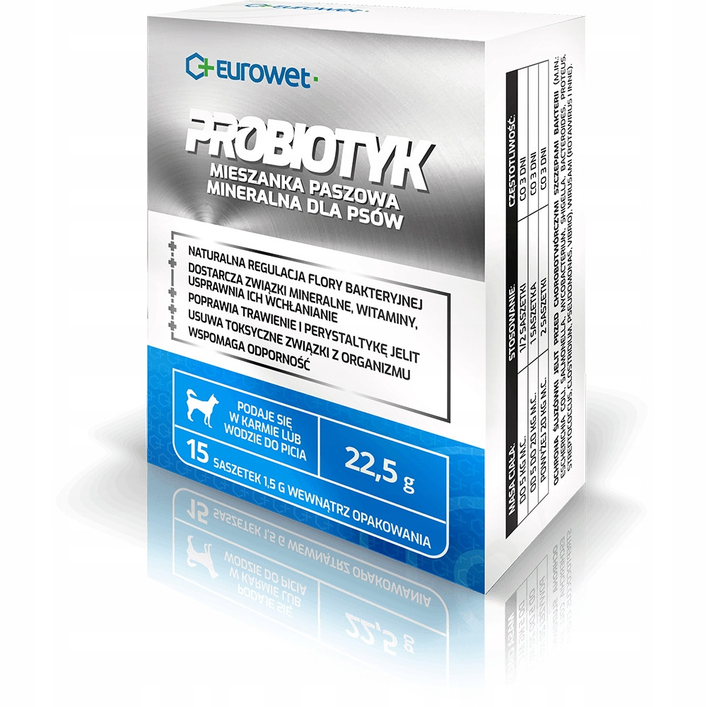 Eurowet Probiotikum v sáčcích pro psy 15 x1,5g