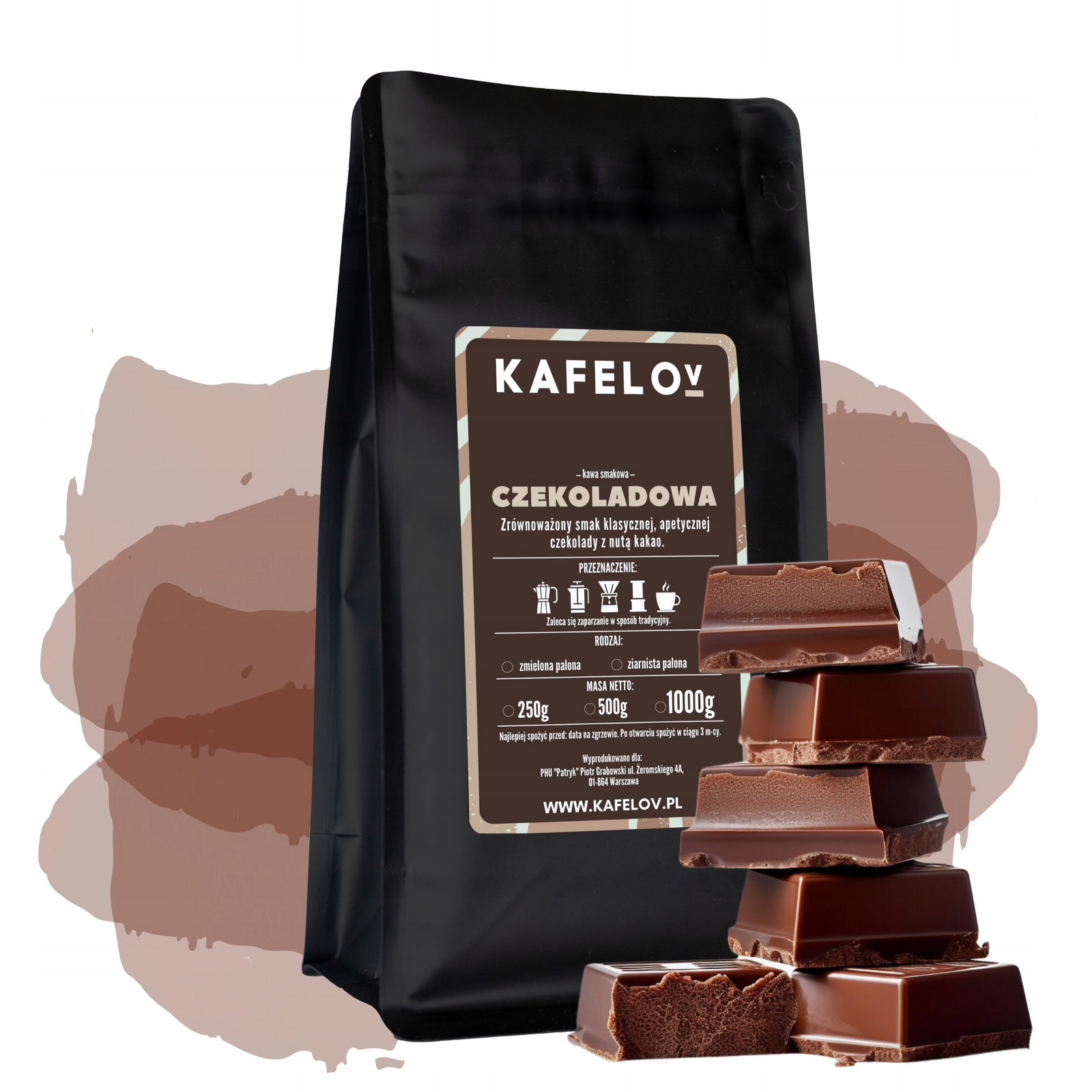 Mletá káva Čokoládová 1 kg ochucená arabika