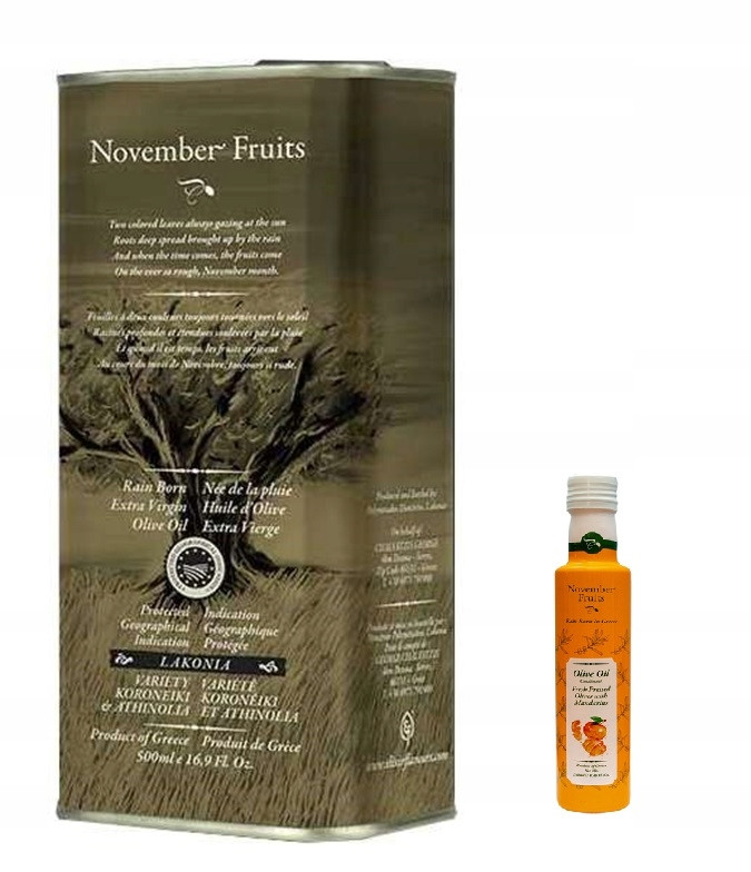 Řecký olej Extra Virgin Plechovka Lakonia 1000 ml Mandarinkový olej