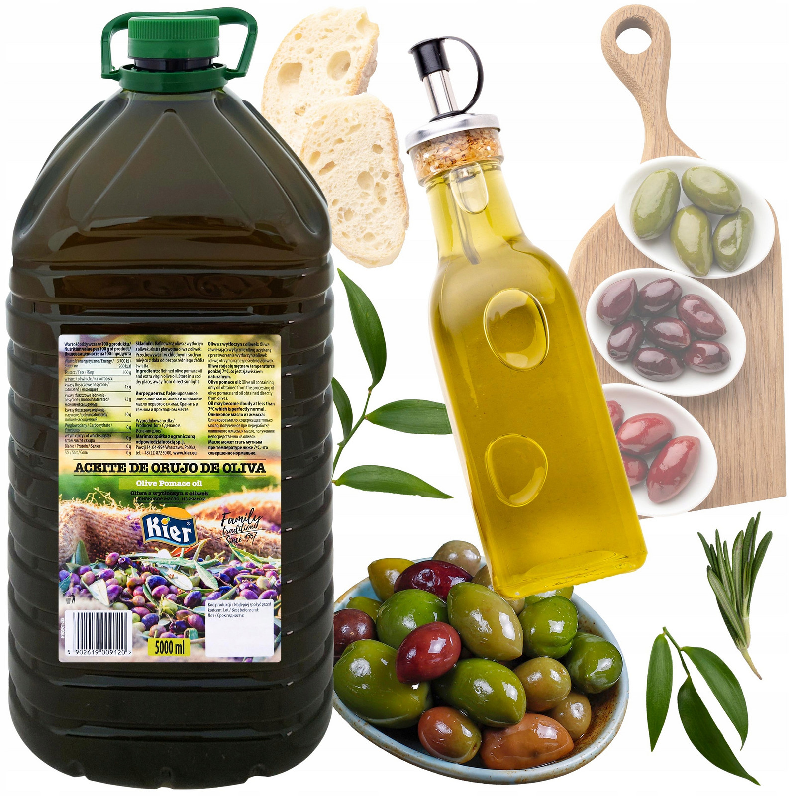 Olivový olej Pomace 5l Pet Kier z pokrutin