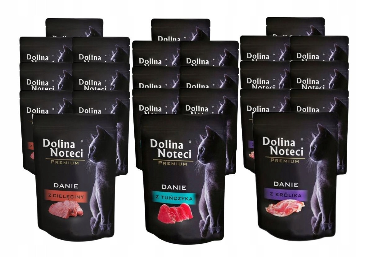 Dolina Noteci Premium Mokré krmivo pro kočky Jídlo mix chutí 24x85 g