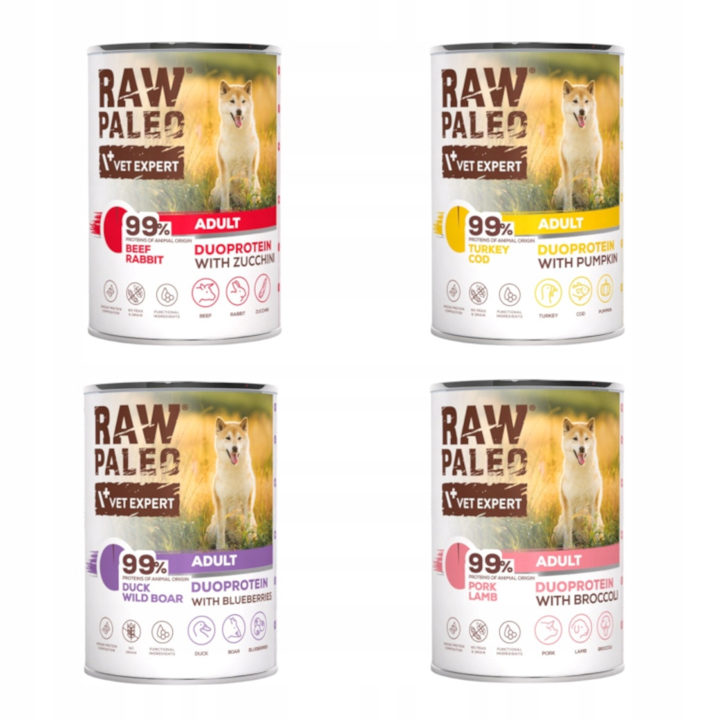 Vetexpert Raw Paleo Puppy Rabbit & Beef 6 x 400 g