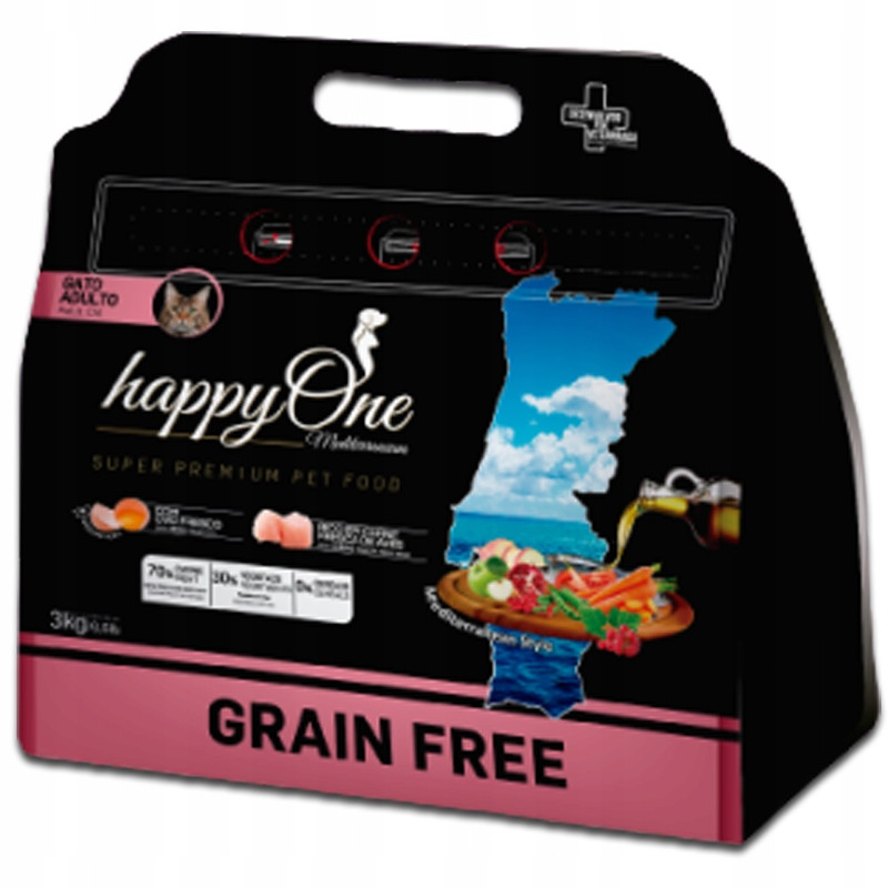 HappyOne Grain-Free Mediterraneum Cat 3Kg dospělé kočky