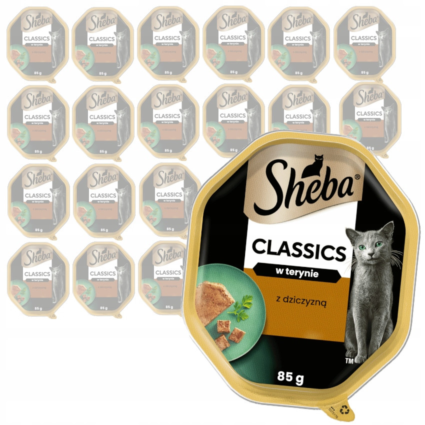 Sheba Classics Tác 22x85g Mokré Krmivo Pro Kočky Se zvěřinou V terině