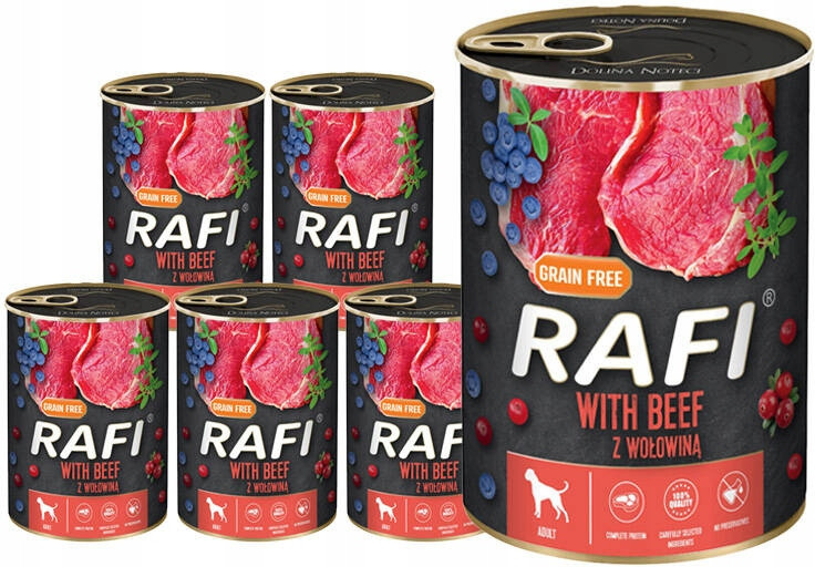 Krmivo mokré pro psy Rafi Dolina Noteci hovězí 12x400g