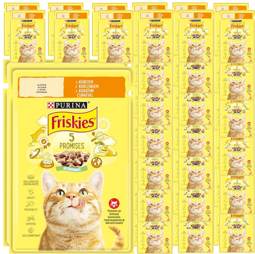 Purina Friskies Kuře V Omáčce Krmivo Pro Kočky 48x85 g