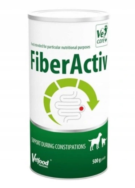 Vetfood FIBERActiv 500 g podporuje trávení pro psa a kočku