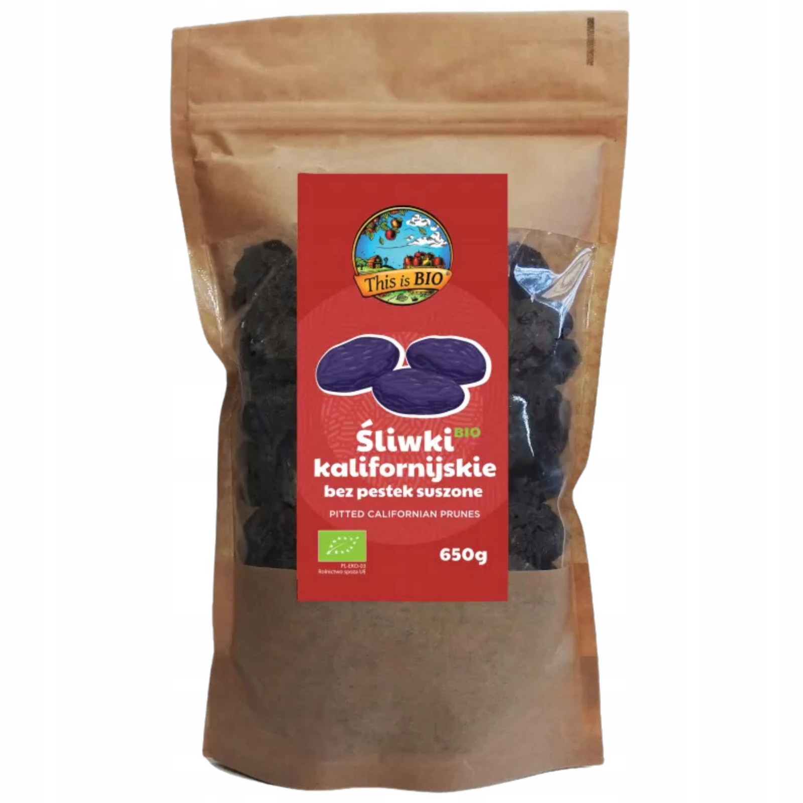Švestky Sušené Bio Kalifornské bez pecek Certifikát Eko
