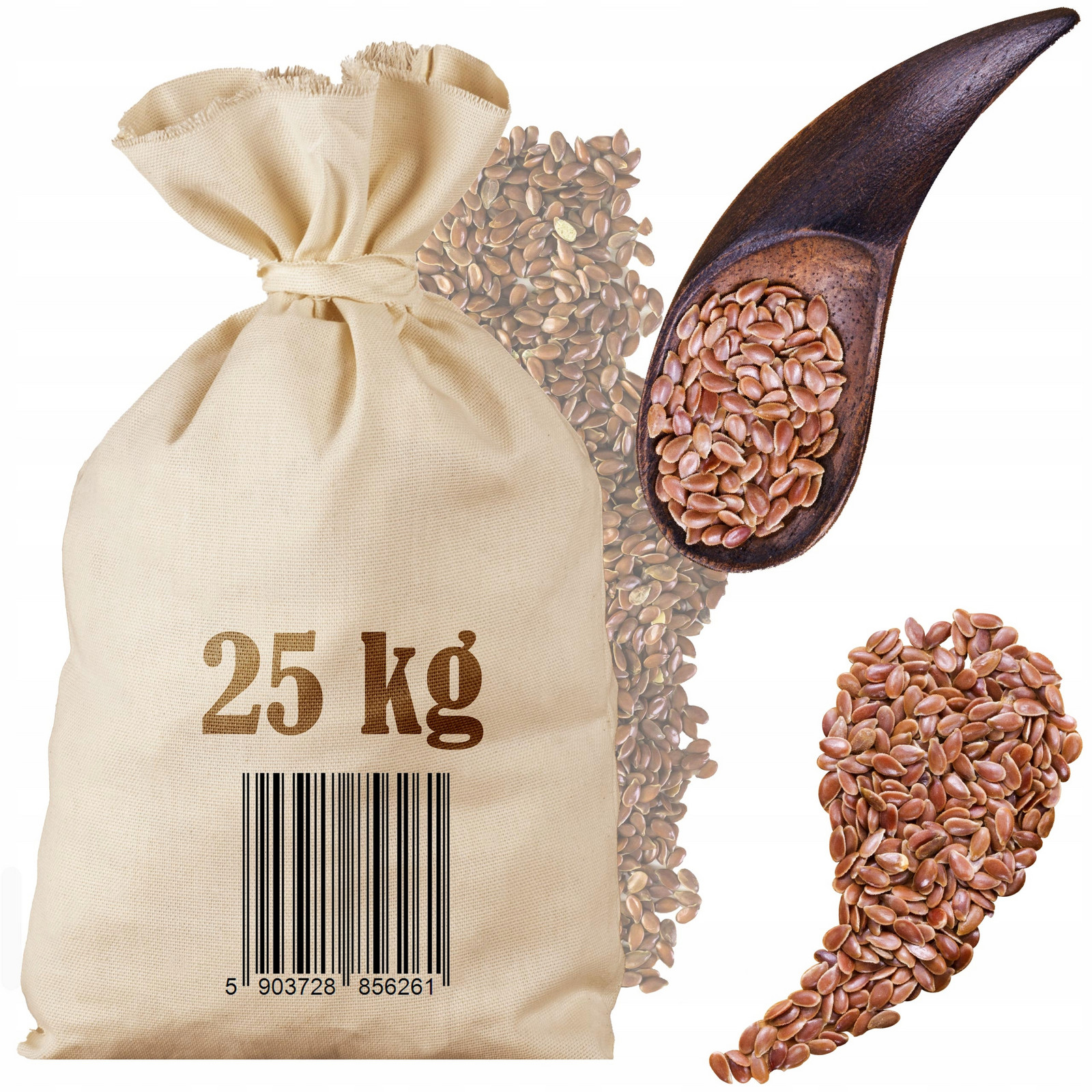 Lněné semínko Přírodní zrno 25kg Vysoká Kvalita sáček