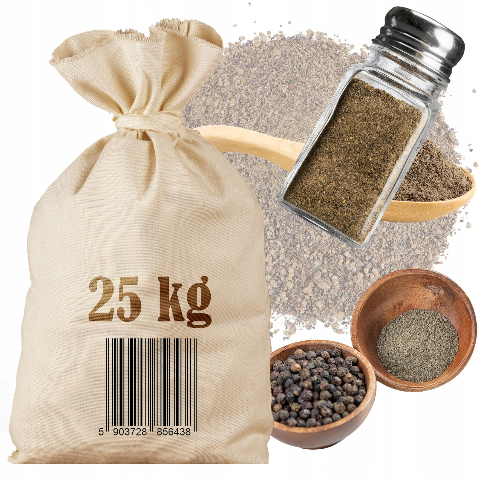 Pepř Černý Mletý 25KG Sáček Velkoobchod