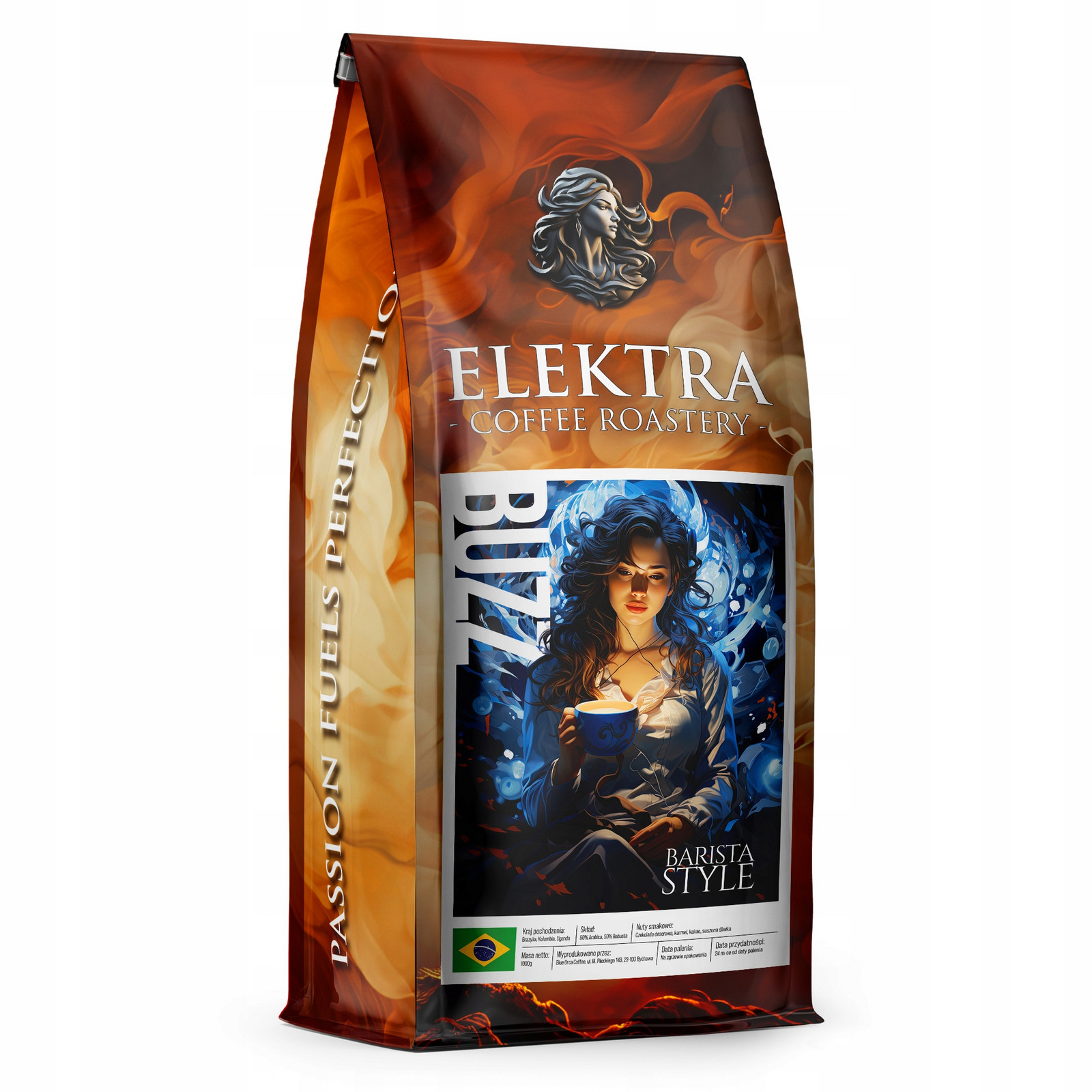 Káva Zrnková Čerstvě Pražená 1kg Elektra Buzz -blue Orca Coffee-do Kávovaru