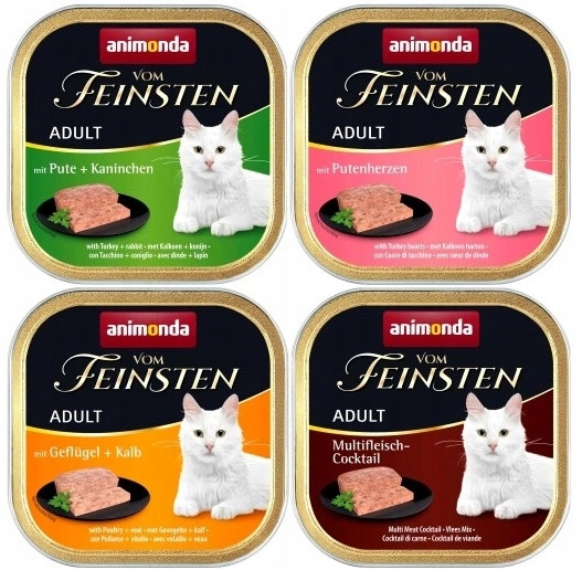 Animonda Vom Feinsten Adult mokré krmivo pro kočky Mix chutí Sada 32 x 100 g