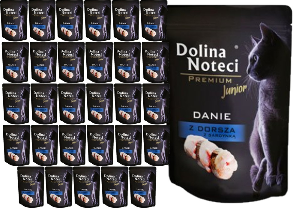 Krmivo pro koťata Dolina Noteci Premium Junior Dánsko Dorsz 30x85g Bez Obilovin