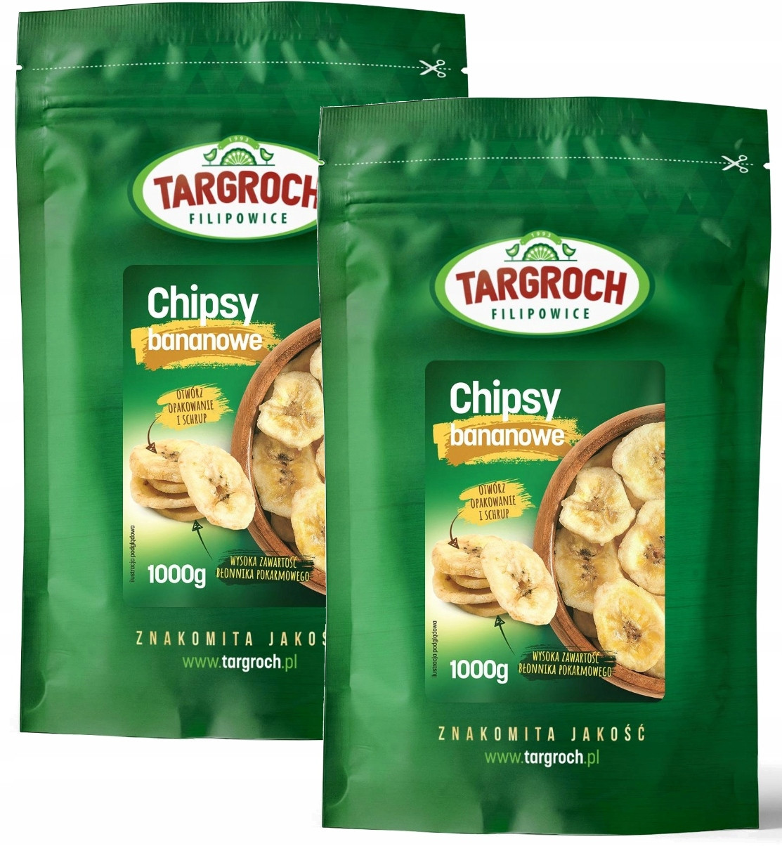 2x Targroch Chipsy banánové 1kg