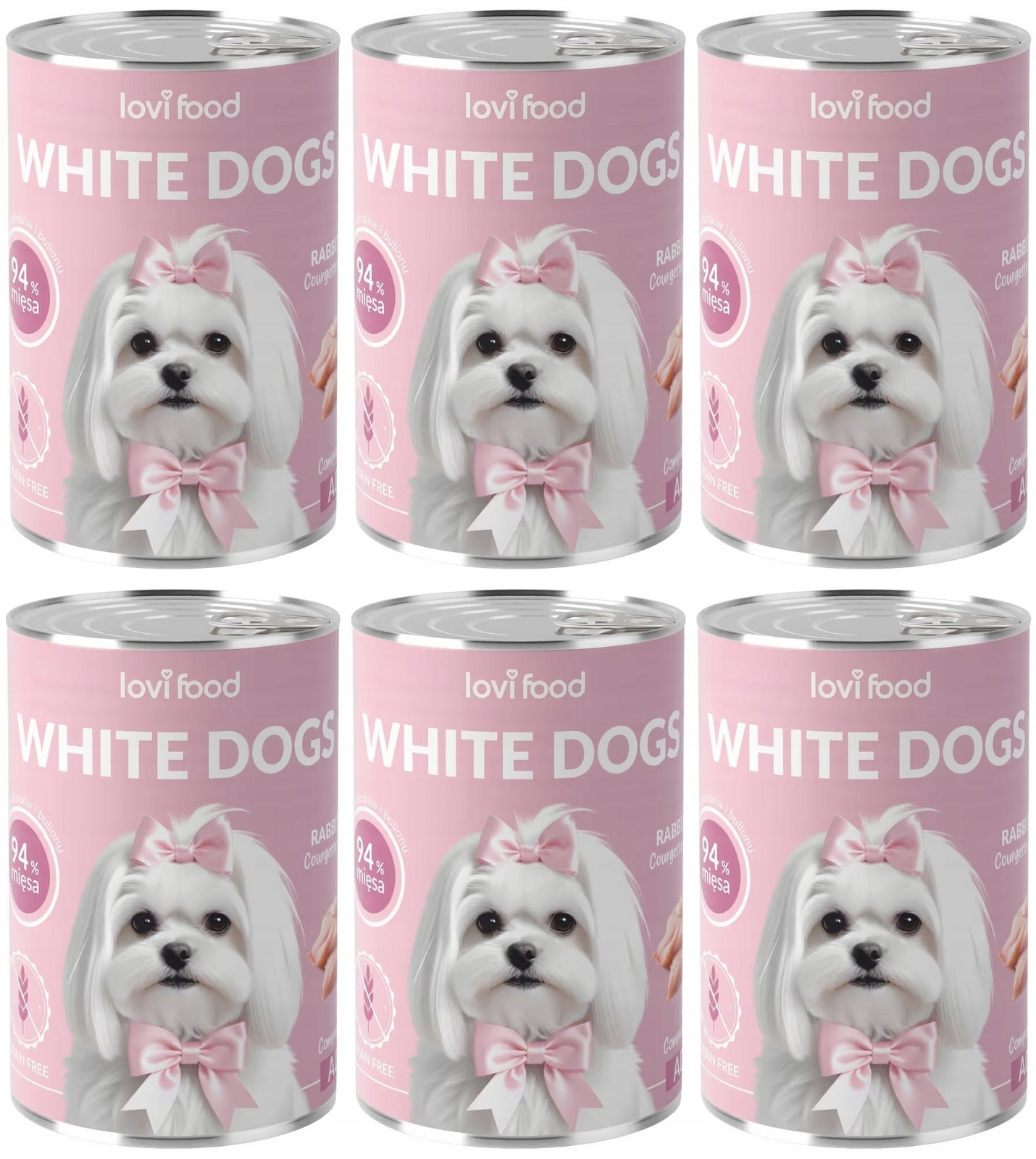 Lovi Food White Dogs Rabbit & Turkey 12 x 400 g