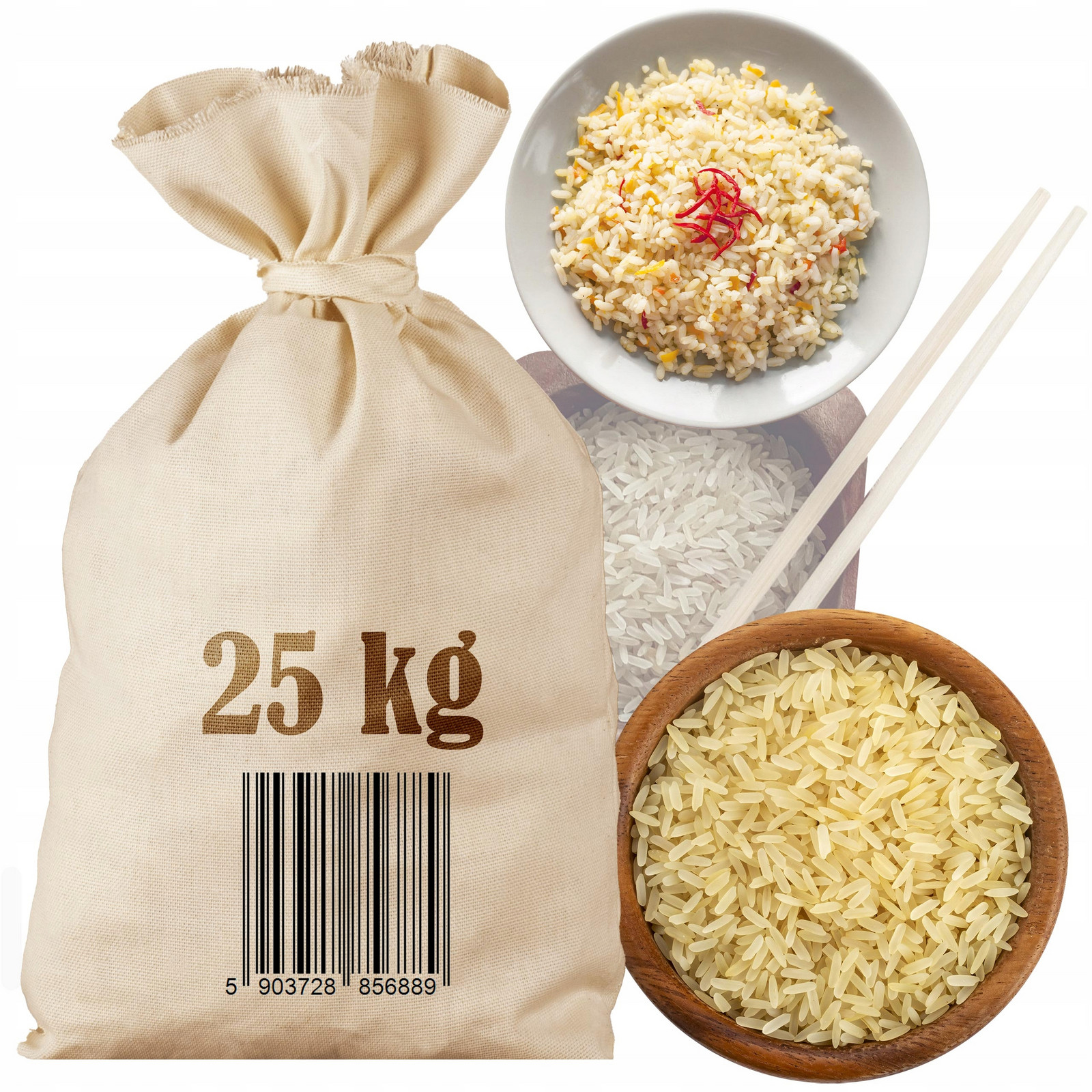 Parabolická rýže 25kg 100% Přírodní sáček