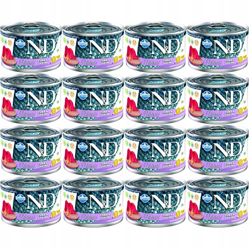 Farmina N&d Cat Natural Tuňák&Krevety 12x140g