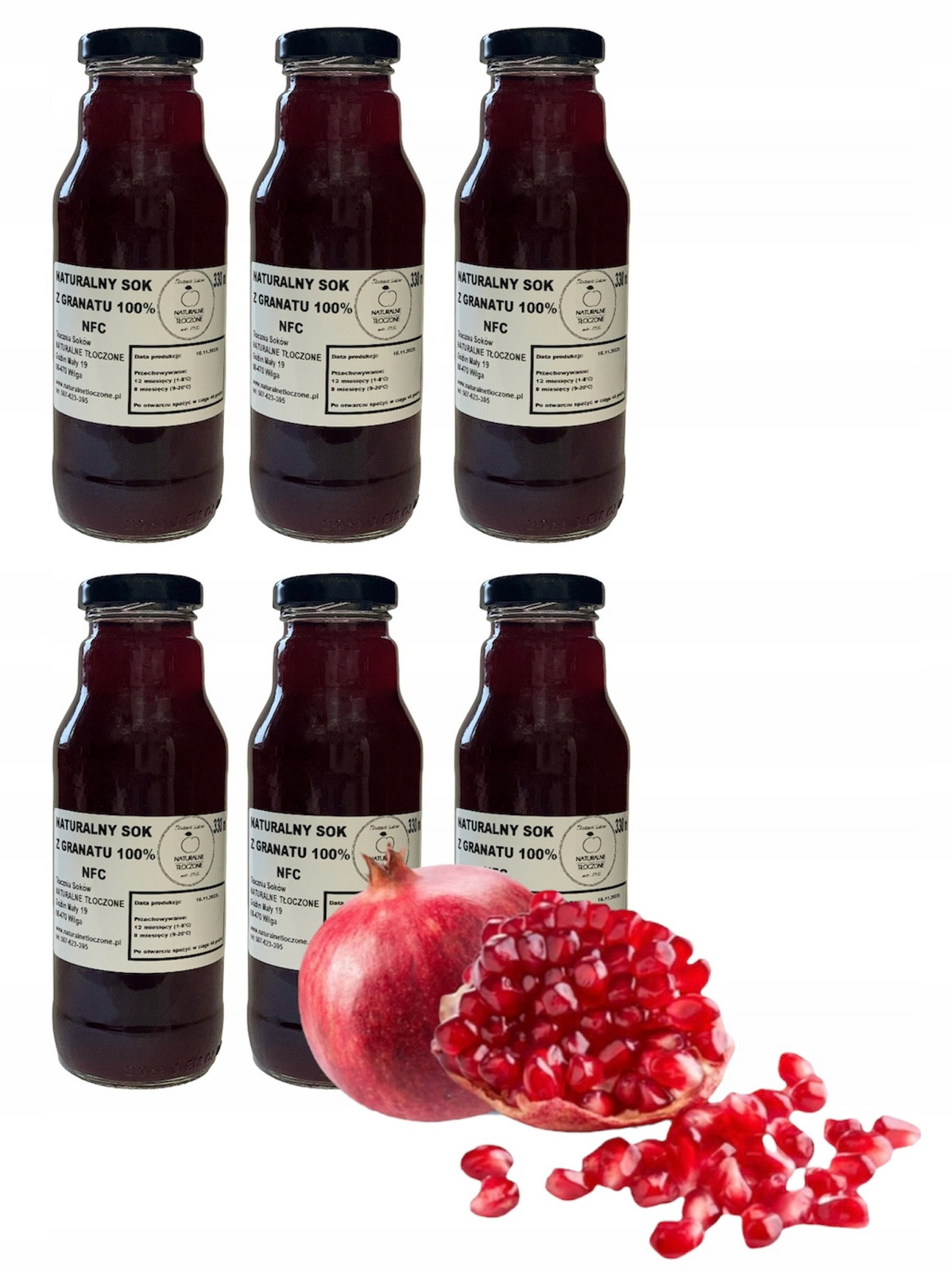 Granátová šťáva 100% 330 ml (v lahvičce, granátové jablko, Nfc)