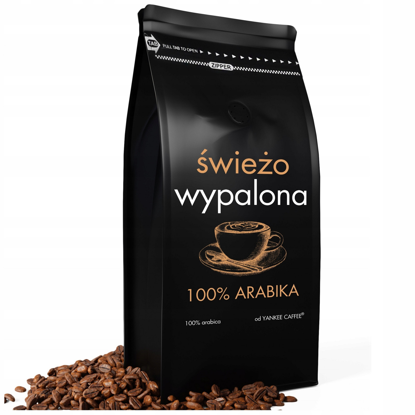 Káva zrnková 1kg Čerstvě Pražená 100% Arabica Pro kávovar a přepad