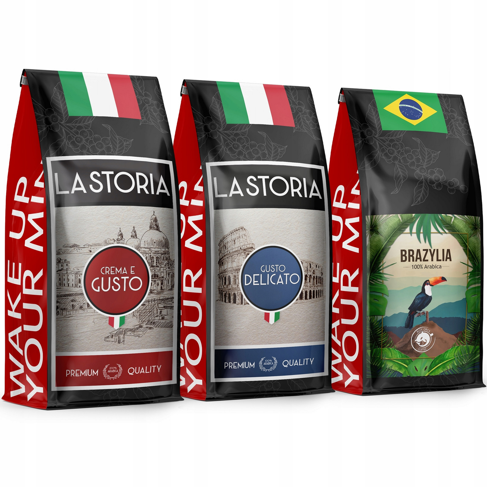 Káva zrnková 1kg x3 Z Pražírny do kávovaru Čerstvě Pražená Blue Orca Coffee