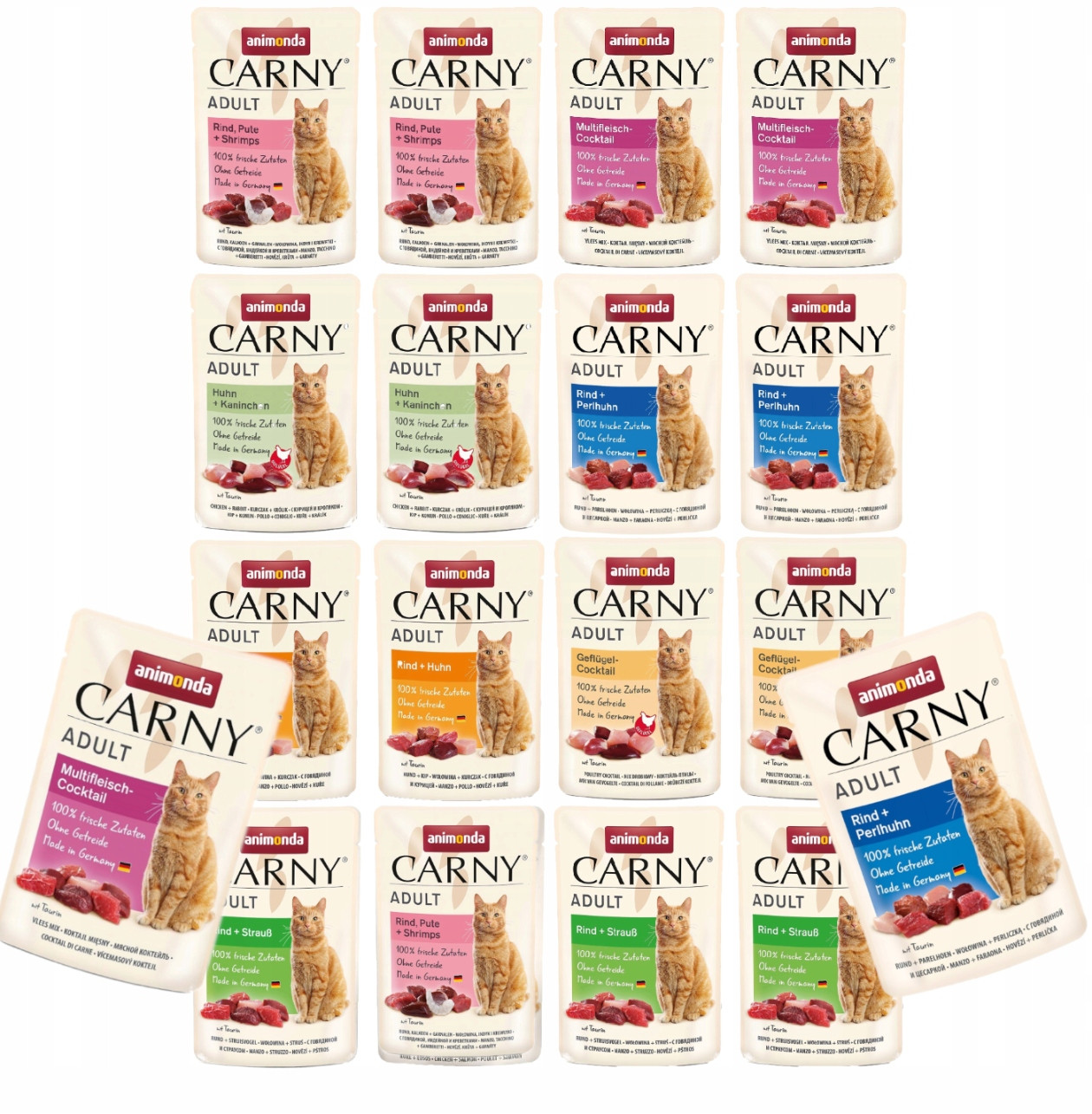 Animonda Carny Adult Kapsička MIX Chutí Mokré krmivo pro kočky 18x85 g