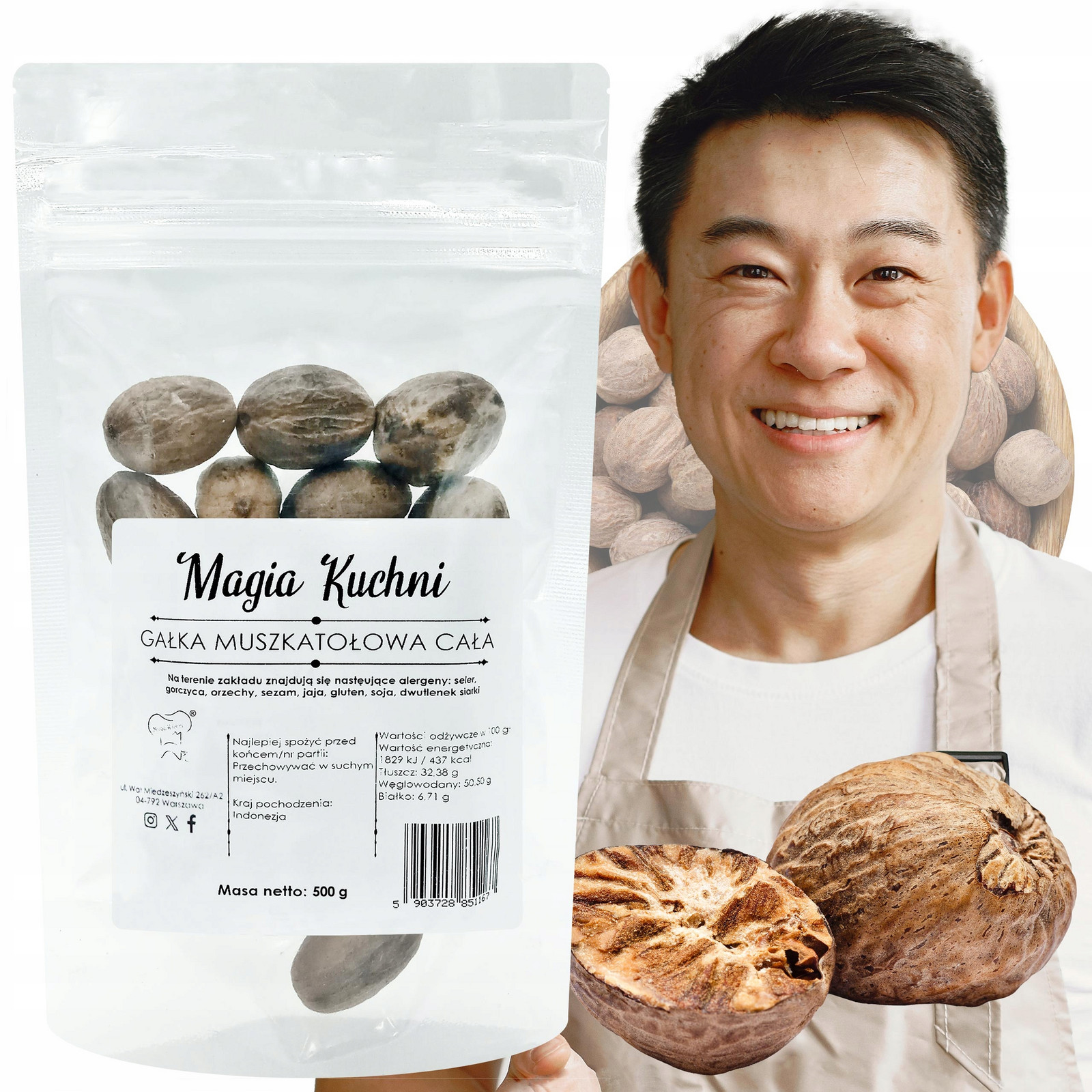 Muškátový oříšek celý aromatický 500g