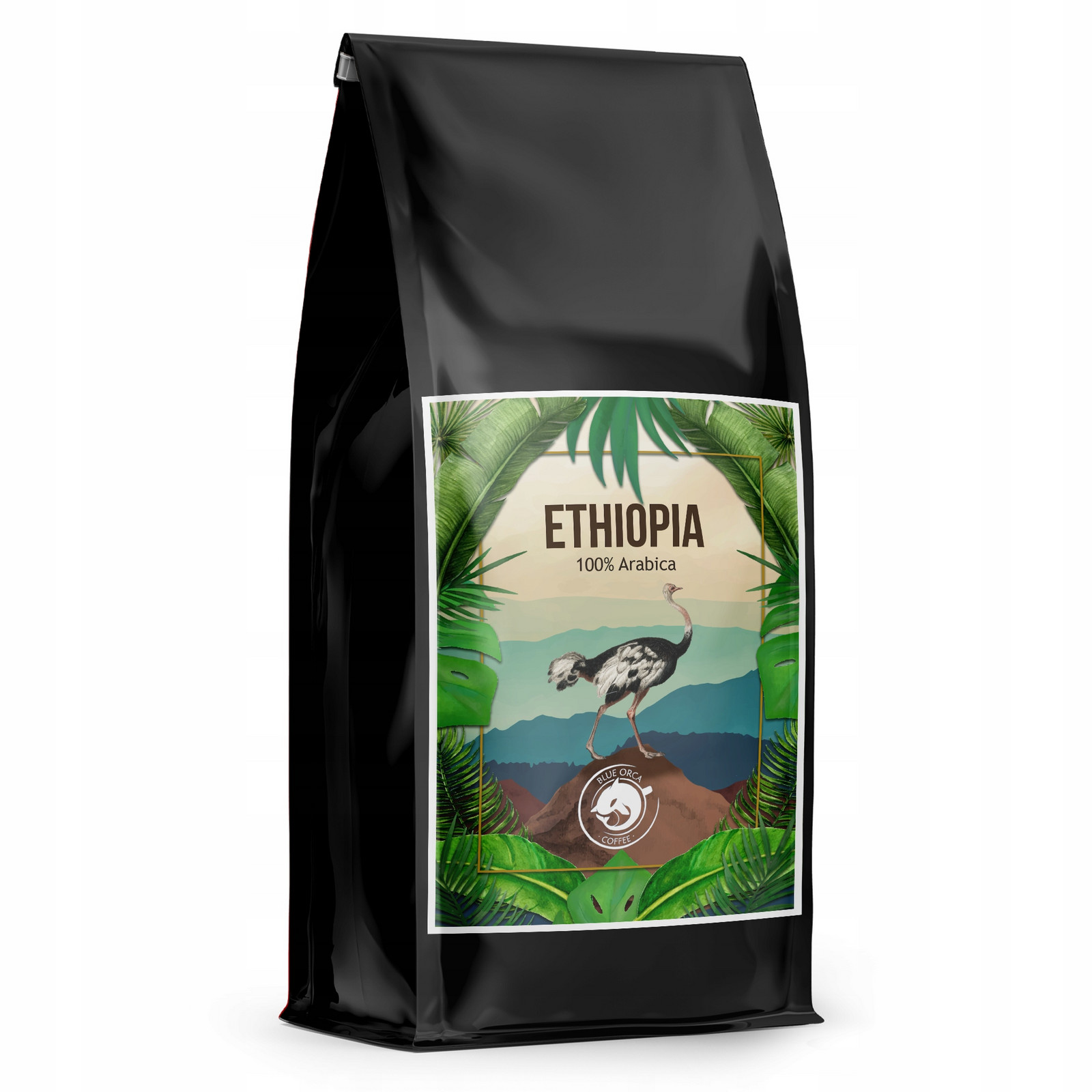 Káva Zrnková Ethiopia 500g Čerstvě pražená 100% Arabica Blue Orca Coffee