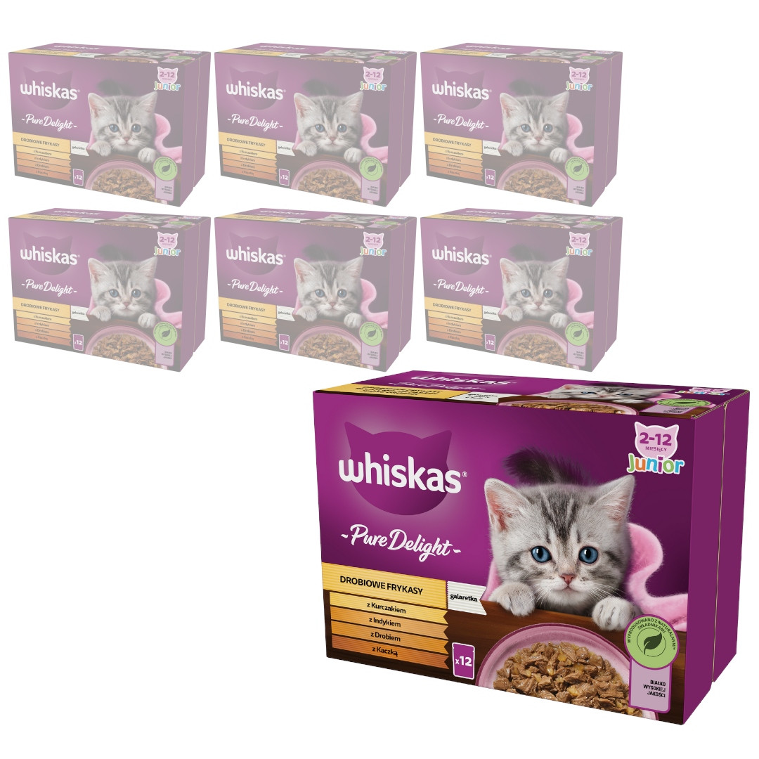 Whiskas Junior Drůbeží Hody Želé Vlhké Krmivo pro koťata 84 x 85 g