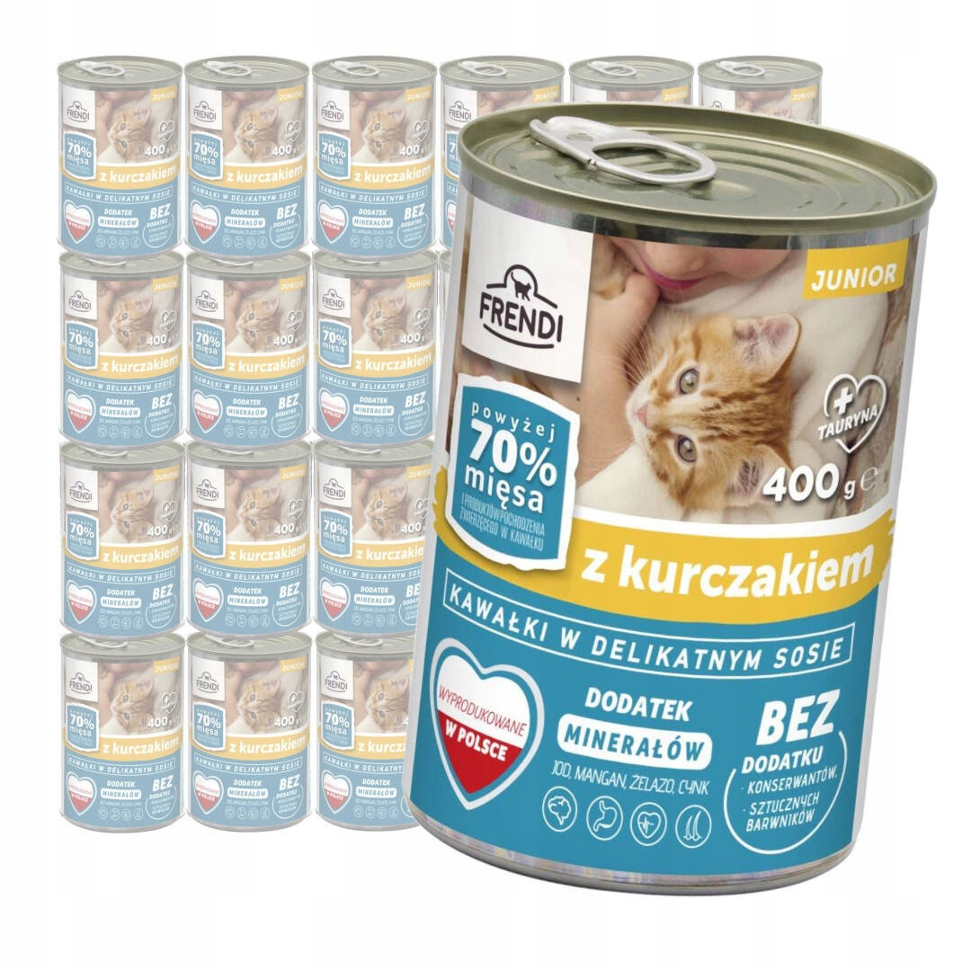 Frendi Junior Vlhké Krmivo pro koťata 24x400 g Kousky v omáčce s kuřecím masem