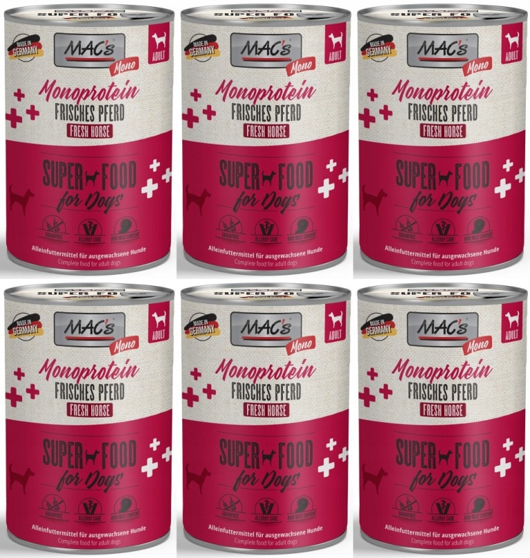 Mac's Pes Monoprotein Konina 6 konzerva 400 g