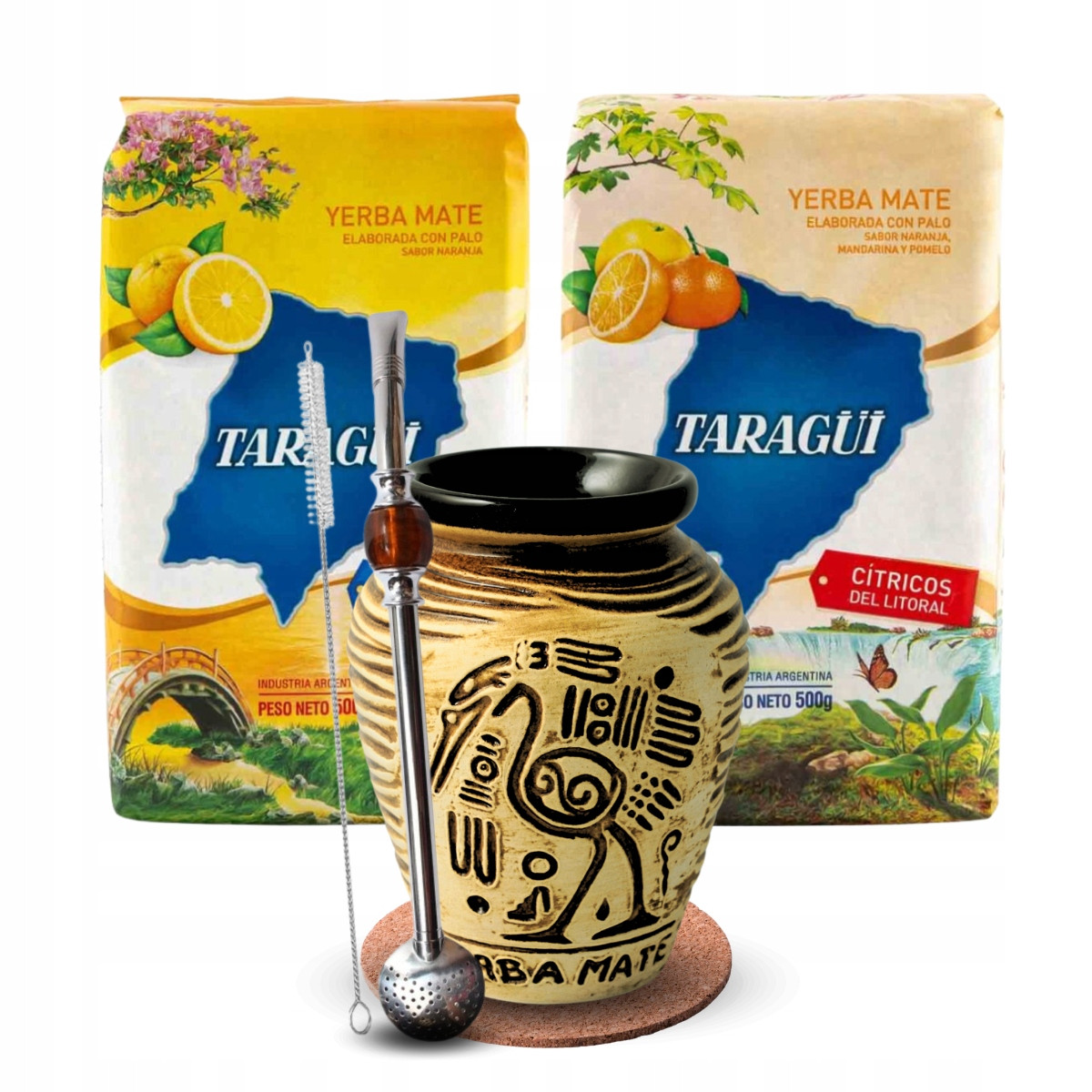 Sada Yerba Mate Taragui Naranja Citricos Litorial 2x500g Příslušenství
