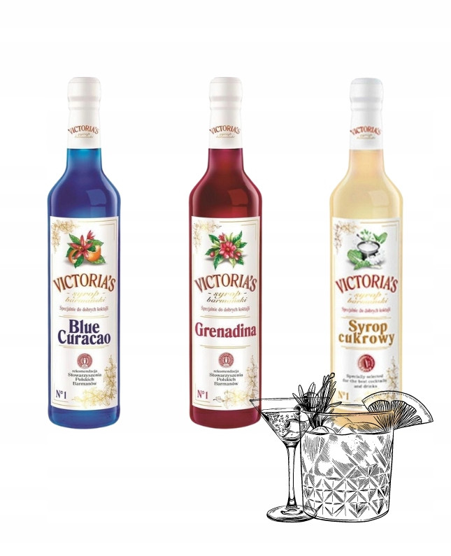 Koncentrát sirupu Blue Curacao Grenadina Cukrový 3 x 490 ml Barmanský sirup